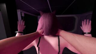 Fucking Fox Ear Girl in Standing Doggie POV