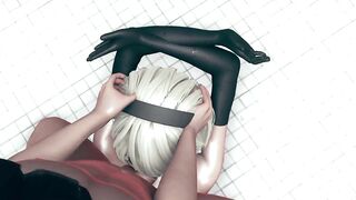 Bathroom Facefuck with 2b - Nier Automata Animation