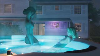 House Party 3D Sex Game - Brittney Hot Lesbian Scene