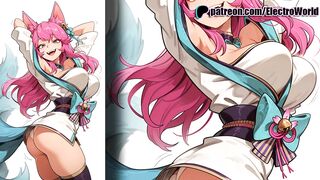Ahri spirit moaning loudly while fucked mercilessly