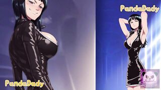One Piece Hentai - Nico Robin Classic Black suit is the best supper big tits