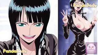 One Piece Hentai - Nico Robin Classic Black suit is the best supper big tits