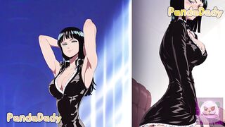 One Piece Hentai - Nico Robin Classic Black suit is the best supper big tits