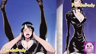 One Piece Hentai - Nico Robin Classic Black suit is the best supper big tits