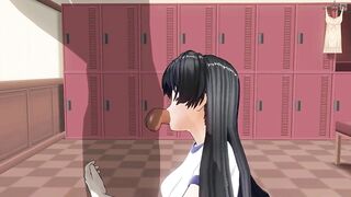 Student in Tracksuit Sucks Cock in Locker Room