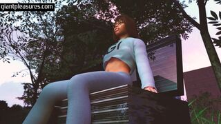 Radiation Meltdown Causes Woman's Ass, Breasts, and Belly to Grow in Public