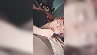 Animated Snowbunny Sucking BBC