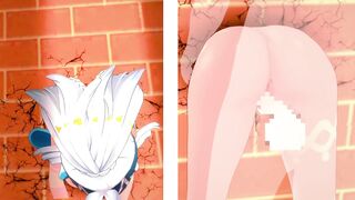 【原神】壁穴にハマったムアラニが壁尻中出しセックスされる3Dエロアニメーション。(むあらにpart3。Genshin Mualani hole in the wall sex.玛拉妮隔墙性爱)