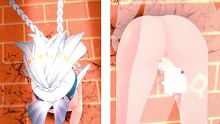 【原神】壁穴にハマったムアラニが壁尻中出しセックスされる3Dエロアニメーション。(むあらにpart3。Genshin Mualani hole in the wall sex.玛拉妮隔墙性爱)