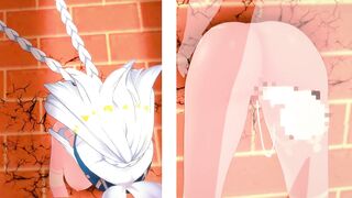 【原神】壁穴にハマったムアラニが壁尻中出しセックスされる3Dエロアニメーション。(むあらにpart3。Genshin Mualani hole in the wall sex.玛拉妮隔墙性爱)