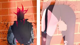 【ゼンレスゾーンゼロ】壁穴にハマったジェーン・ドゥが壁尻中出しセックスされる3Dエロアニメーション。(ジェーンドゥpart3。zzz Jane Doe hole in the wall sex.简杜隔
