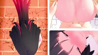 【ゼンレスゾーンゼロ】壁穴にハマったジェーン・ドゥが壁尻中出しセックスされる3Dエロアニメーション。(ジェーンドゥpart3。zzz Jane Doe hole in the wall sex.简杜隔