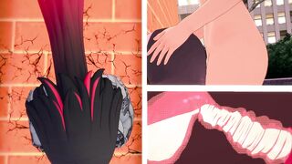 【ゼンレスゾーンゼロ】壁穴にハマったジェーン・ドゥが壁尻中出しセックスされる3Dエロアニメーション。(ジェーンドゥpart3。zzz Jane Doe hole in the wall sex.简杜隔