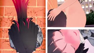 【ゼンレスゾーンゼロ】壁穴にハマったジェーン・ドゥが壁尻中出しセックスされる3Dエロアニメーション。(ジェーンドゥpart3。zzz Jane Doe hole in the wall sex.简杜隔