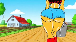 Redneck's Wife. Cartoon. Animation