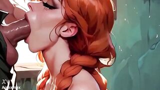 Fucking a hot blonde girl | Cartoon porn [AI generated]