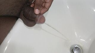 Pee boy asian new pee in the bathroom
