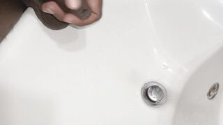 Pee boy asian new pee in the bathroom