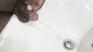 Pee boy asian new pee in the bathroom