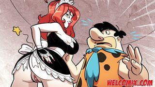 Fucking the hottie dressed as a maid! The Flintstoons Cartoon Porn