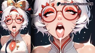 Purah from Zelda spreads her legs in her gamer seat!