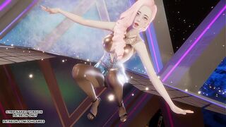 [MMD] HYOLYN - Wait Seraphine Sexy Kpop Dance League of Legends Hentai Uncensored 4K 60FPS