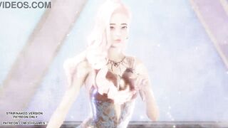 [MMD] HYOLYN - Wait Seraphine Sexy Kpop Dance League of Legends Hentai Uncensored 4K 60FPS