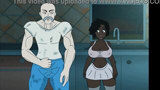 White big uglybastard rough fuck Ebony girl dirty talk adult cartoon interracial
