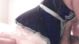 SEXY MAID ON TOP with PERFECT TITS really CUMS HARD with LOUD MOANS!