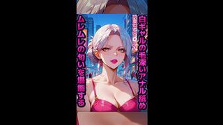 [4K Hentai Anime]Licking a gal's hairy asshole, the folds deep inside, the steamy scent