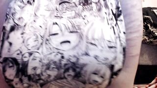 Bouncing Ahegao Girls - 40DDD Tits Covered in Anime Girls and Played With