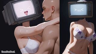 Skibidi Toilet Hentai animation - Big Tits TV woman Blow Job On Top Hentai Anime