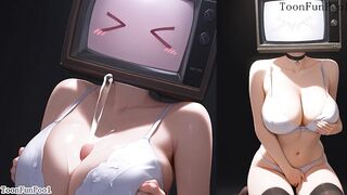 Skibidi Toilet Hentai animation - Big Tits TV woman Blow Job On Top Hentai Anime