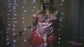 slutty princess peach sucks and fucks - camgirl cosplay super mario