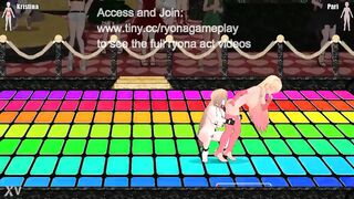 Cute ladies having lesbian sex in Princess of the ring 2 erotic hentai game