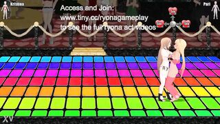 Cute ladies having lesbian sex in Princess of the ring 2 erotic hentai game