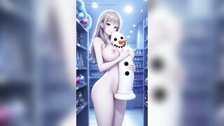 Big Breast Anime Sluts Being Naughty with a Snowman