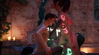 Lust Academy 46 - James Kissing Leona, Fucking Katrina and Leona in a Group Sex with 4 Women