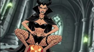 Maleficent and the Magic Pumpkin. Halloween Cartoon