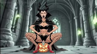 Maleficent and the Magic Pumpkin. Halloween Cartoon