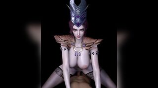 3D big boobs cosplay sexy queen fucked by big dick