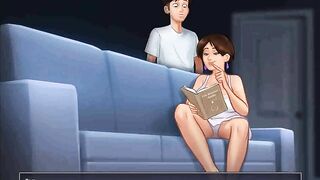 Summertime saga: horny MILF got caught masturbating on the sofa ep 152
