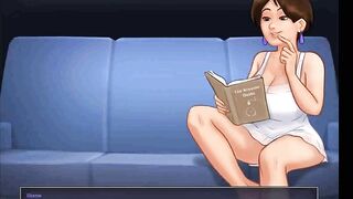 Summertime saga: horny MILF got caught masturbating on the sofa ep 152