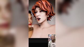 Big Breast Loba Rubbing Bald Pussy, Big Breast Morrigan Shaking Her Tits, Black Fire Fingering Her Stepsis, Compilation