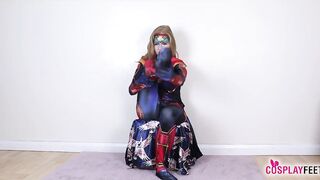 Gorgeous Aurora Phoenix Stuns in a Sexy Captain Marvel Costume