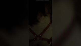 Passionate Doggy Sex Against Hotel Window, Leather Cosplay