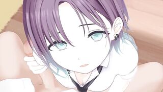 asakura tooru from idolmaster jerks you off and sucks you