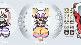 Fapwall Weird Hentai game Rouge the bat assfucked by 3 dick