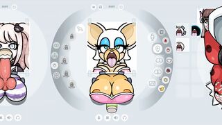 Fapwall Weird Hentai game Rouge the bat assfucked by 3 dick