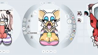 Fapwall Weird Hentai game Rouge the bat assfucked by 3 dick